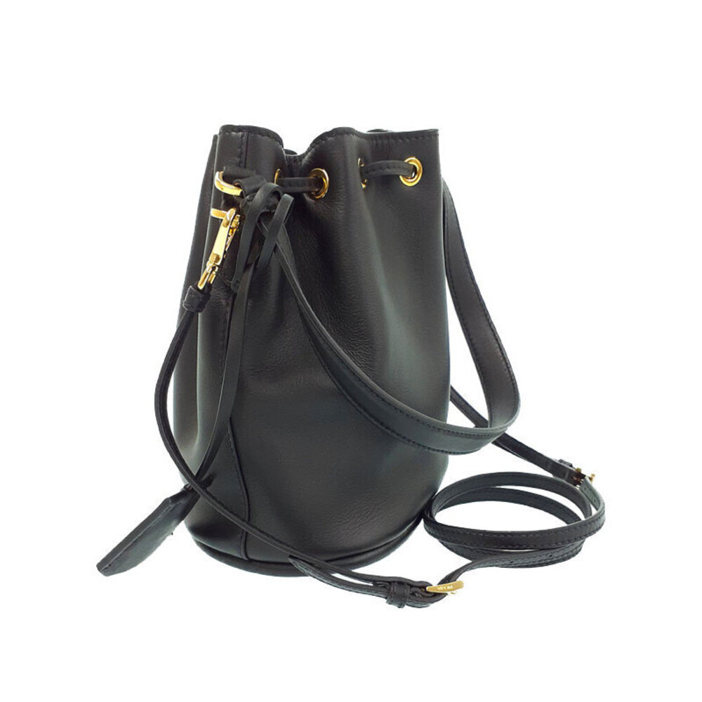 Prada Vitello Daino Soft Drawstring Bucket Bag black - Picture 2 of 9